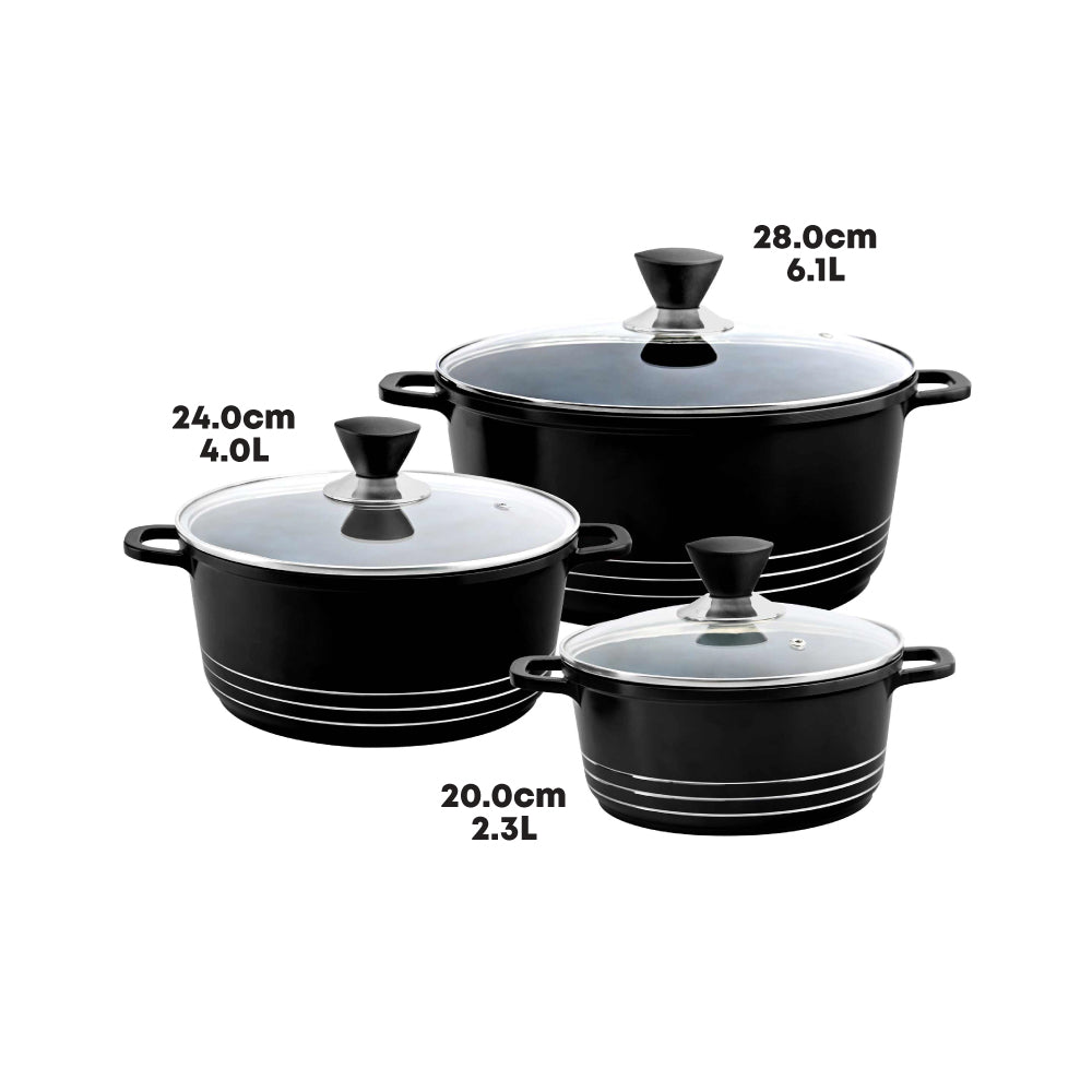 Laria Die-cast Stockpot Set 3pc