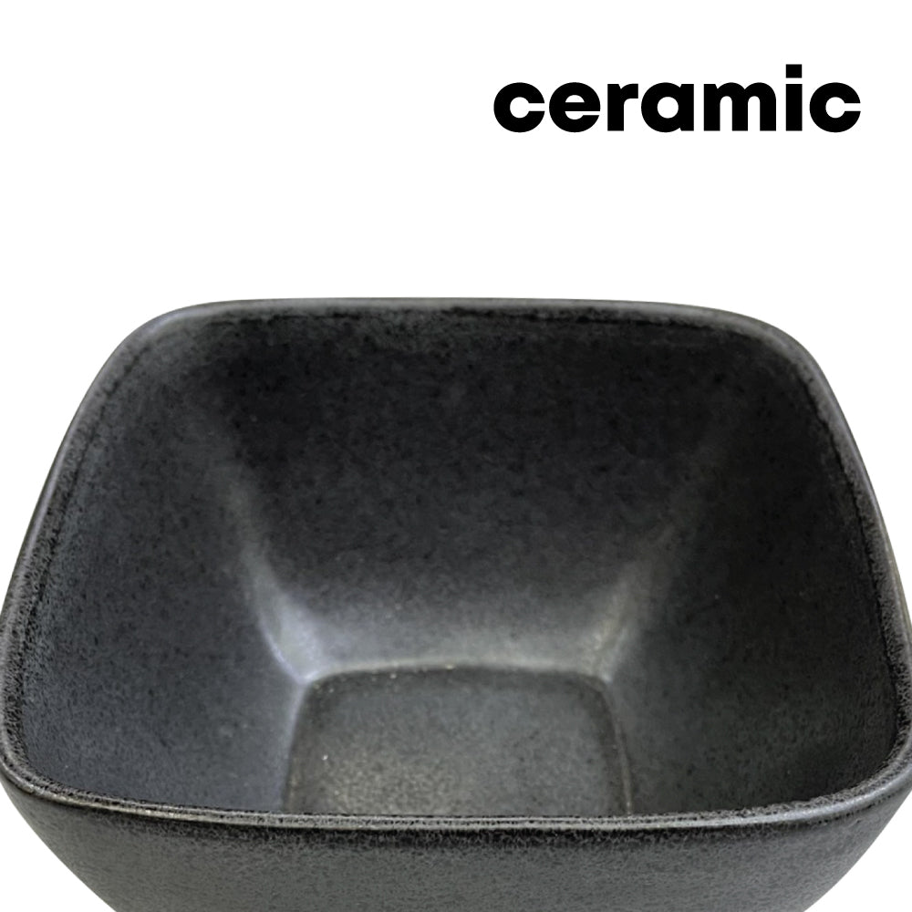 Durane Ceramic Square Cereal Bowl/ Black