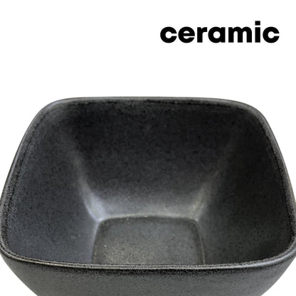 Durane Ceramic Square Cereal Bowl/ Black