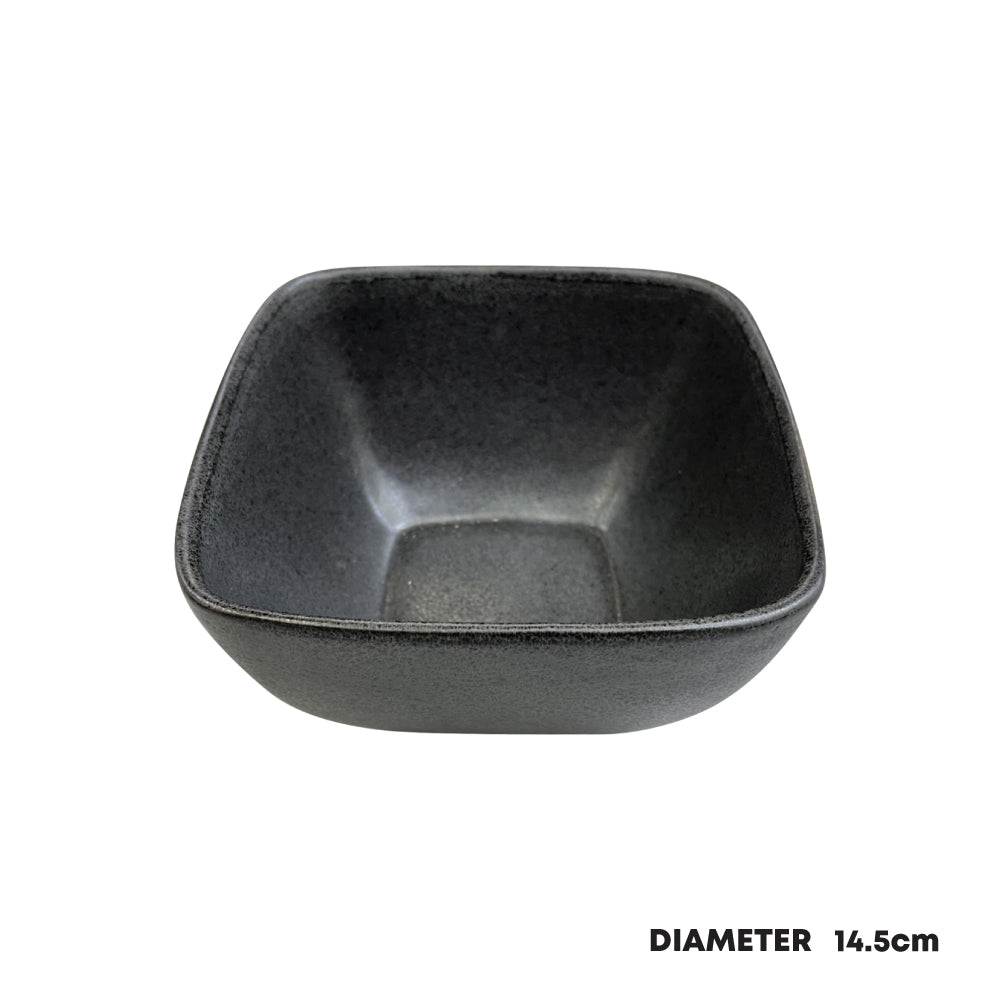 Durane Ceramic Square Cereal Bowl/ Black