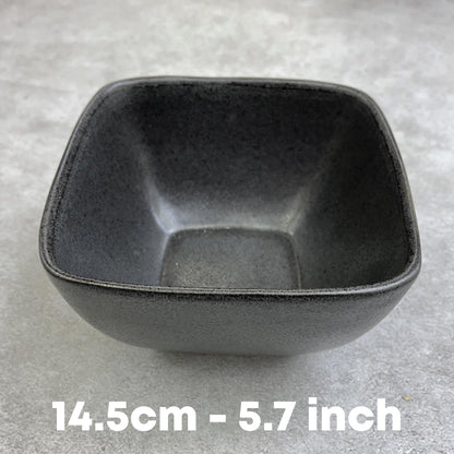 Durane Ceramic Square Cereal Bowl/ Black