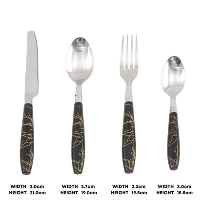 Durane Marbled Cutlery Set 24pc