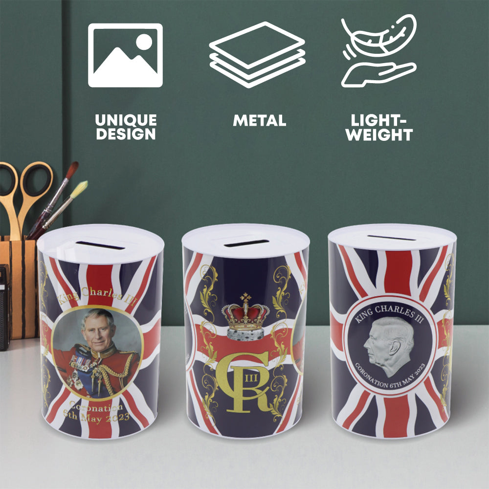 Coin Box King Charles III Emblem/ Design 1