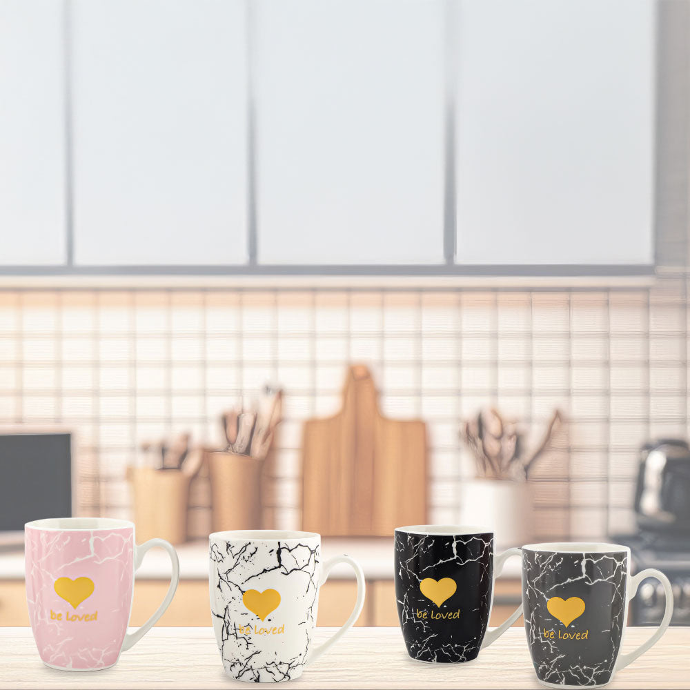 Durane Be Loved Ceramic Mug 4pcs Set