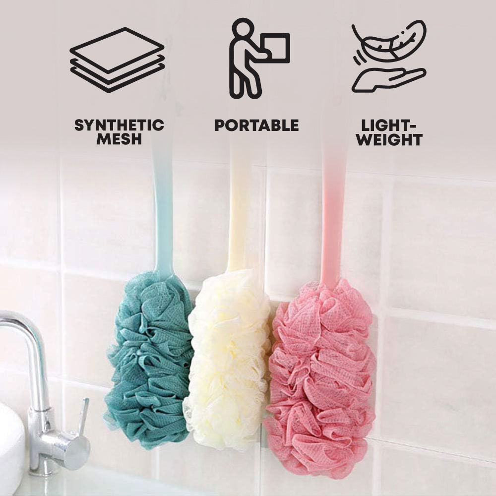 SQ Professional Mesh Bath Sponge with Handle