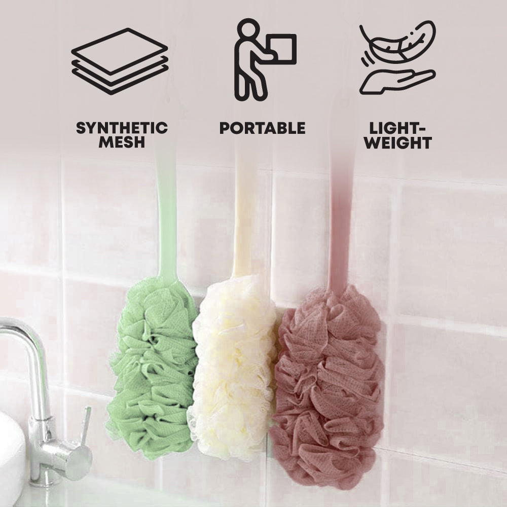 SQ Professional Mesh Bath Sponge with Handle