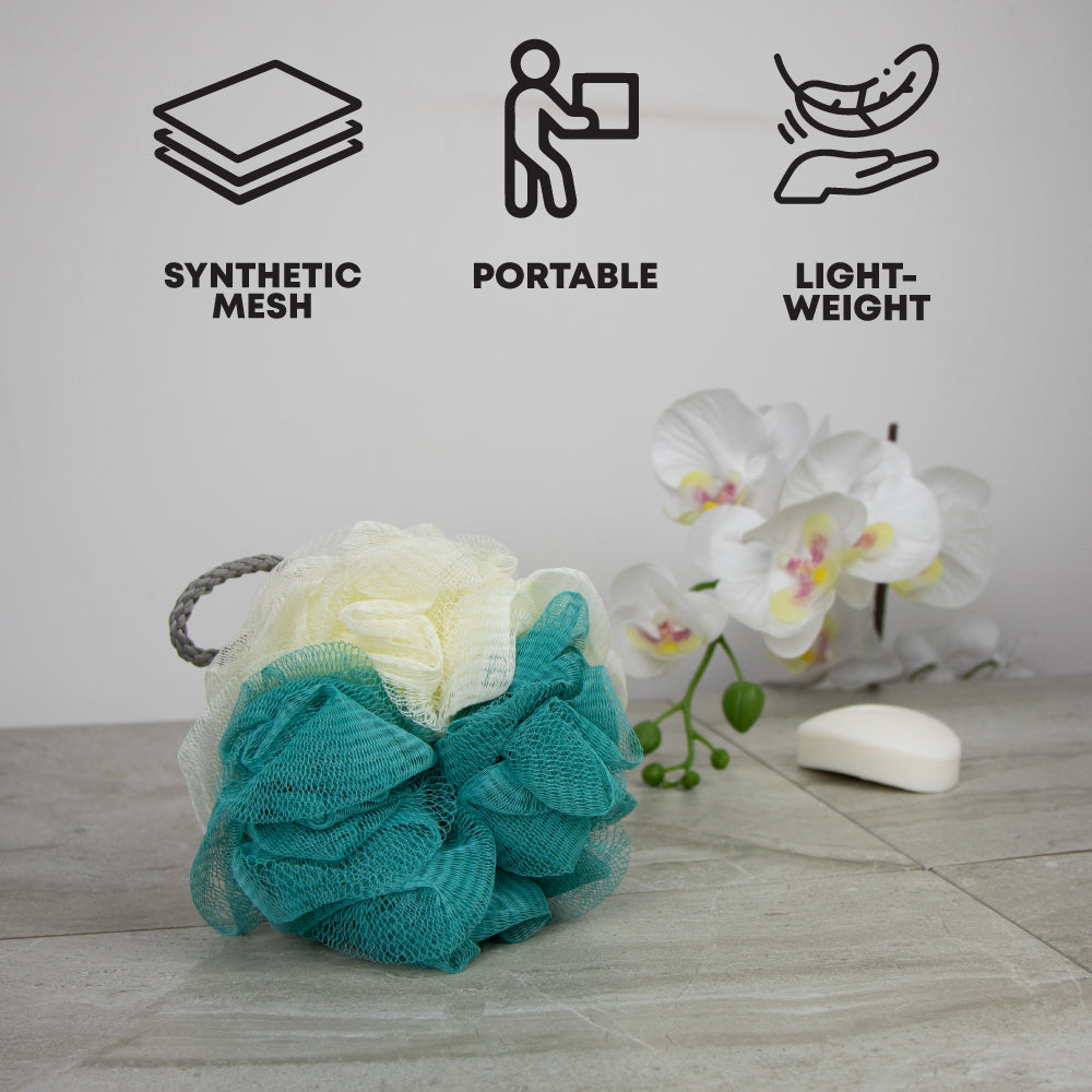 SQ Professional Mesh Bath Sponge Two-Colour
