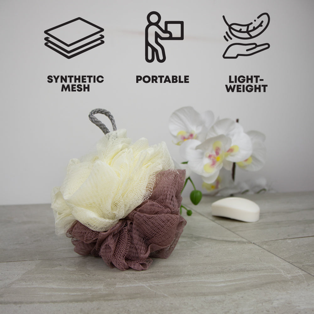 SQ Professional Mesh Bath Sponge Two-Colour