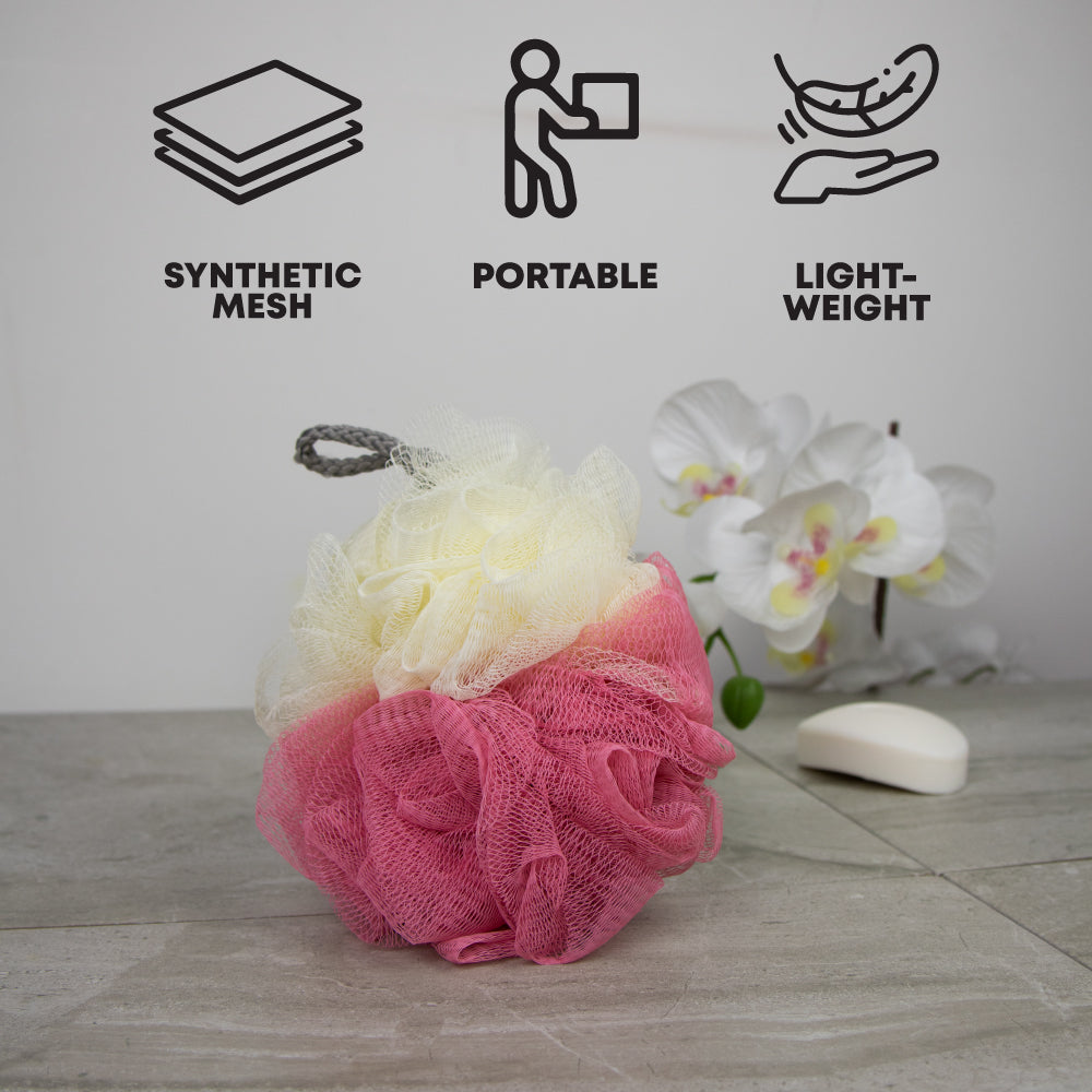 SQ Professional Mesh Bath Sponge Two-Colour