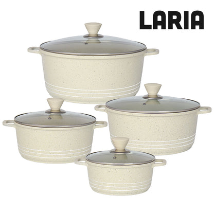 Laria Marbled Die-Cast Stockpot Set 4pc