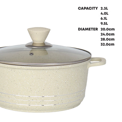 Laria Marbled Die-Cast Stockpot Set 4pc