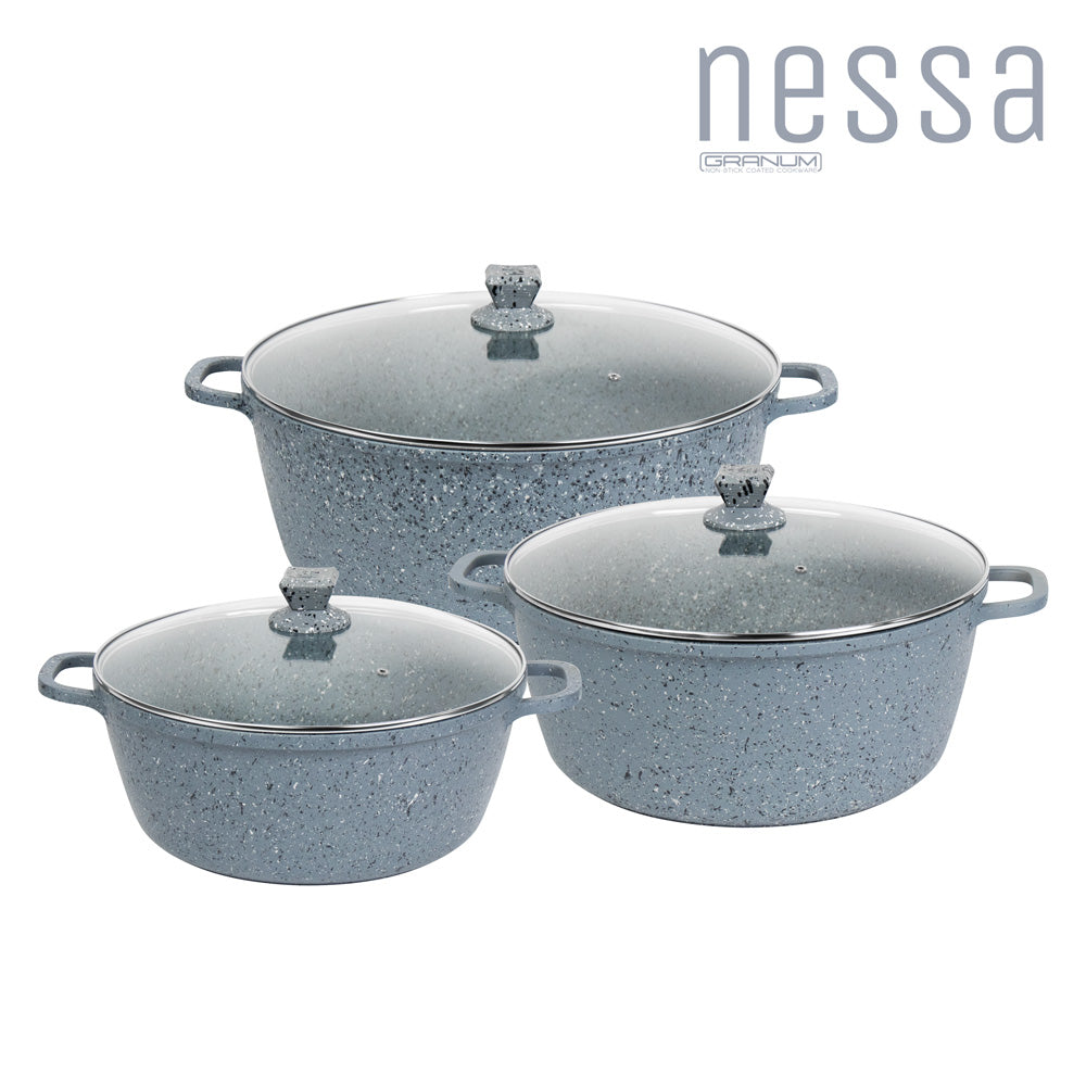 SQ Professional Nessa Granum Die-Cast Stockpot Set 3pc