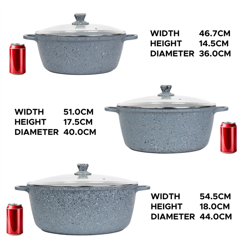 SQ Professional Nessa Granum Die-Cast Stockpot Set 3pc
