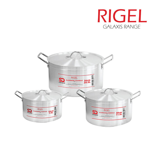 SQ Professional Galaxis Aluminium Casserole Set 3pc/ Rigel
