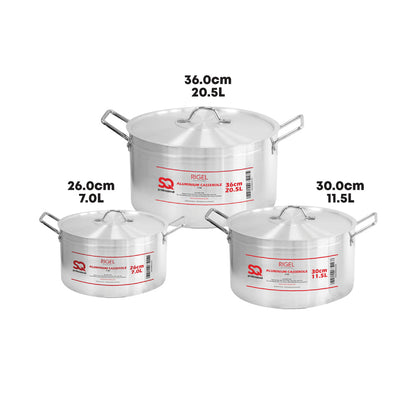 SQ Professional Galaxis Aluminium Casserole Set 3pc/ Rigel