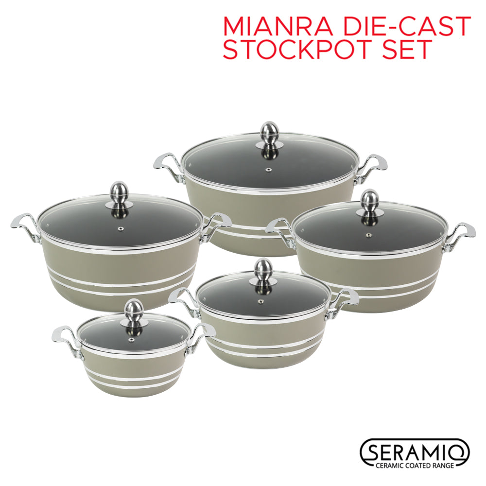 SQ Professional Mianra Die-Cast Stockpot Set 5pc