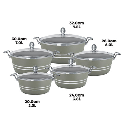 SQ Professional Mianra Die-Cast Stockpot Set 5pc