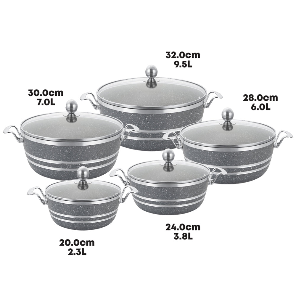SQ Professional Mianra Die-Cast Stockpot Set 5pc