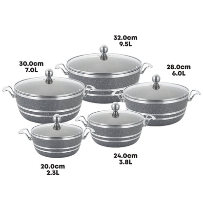 SQ Professional Mianra Die-Cast Stockpot Set 5pc
