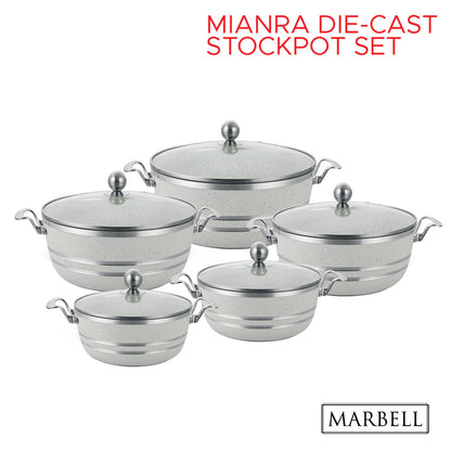 SQ Professional Mianra Die-Cast Stockpot Set 5pc