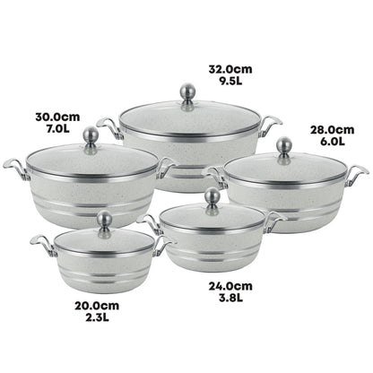 SQ Professional Mianra Die-Cast Stockpot Set 5pc