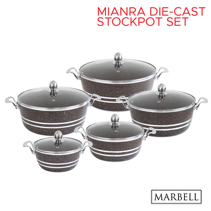 SQ Professional Mianra Die-Cast Stockpot Set 5pc