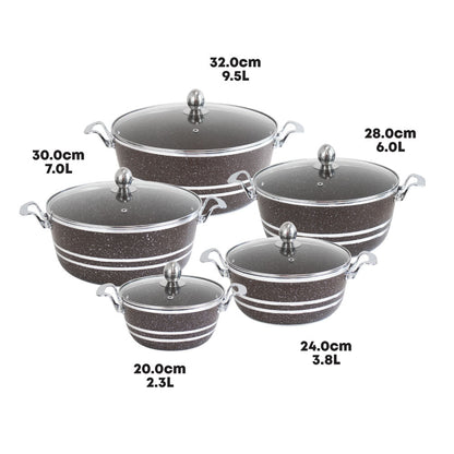 SQ Professional Mianra Die-Cast Stockpot Set 5pc