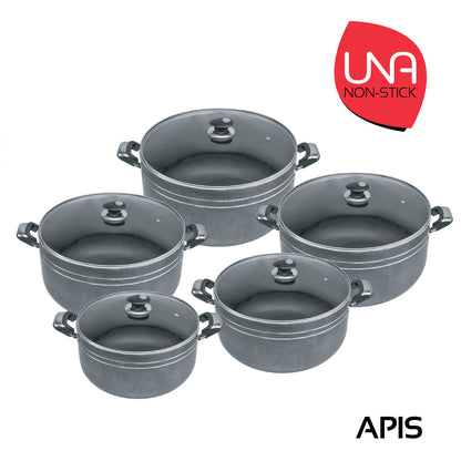SQ Professional Una Non Stick Stockpot Set 5pc/ Apis
