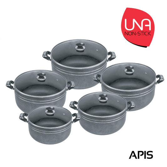 SQ Professional Una Non Stick Stockpot Set 5pc/ Apis