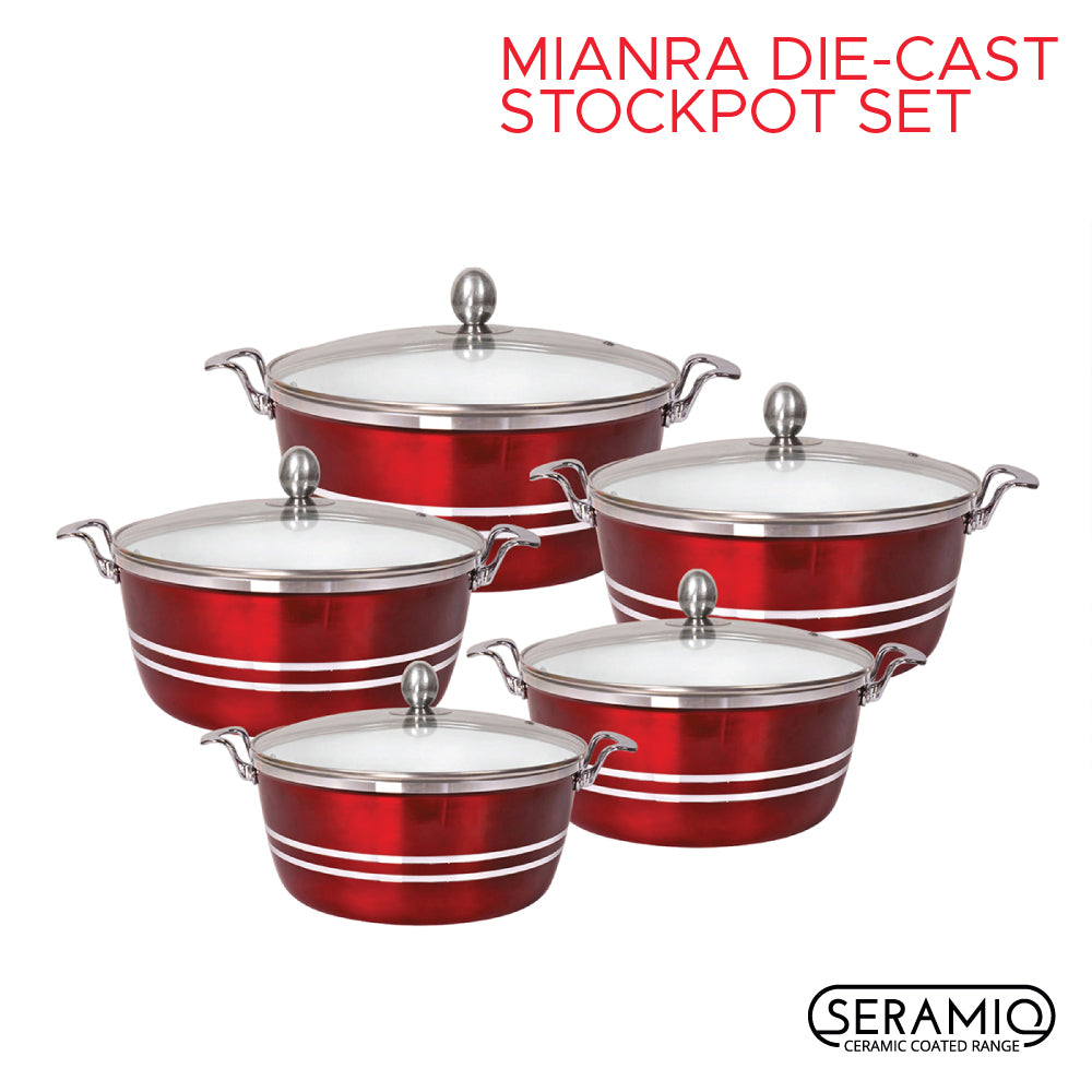 SQ Professional Mianra Die-Cast Stockpot Set 5pc