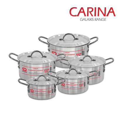 SQ Professional Galaxis Aluminium Casserole Set 5pc/ Carina