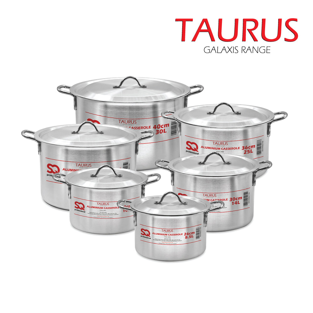 SQ Professional Galaxis Aluminium Casserole Set 6pc/ Taurus