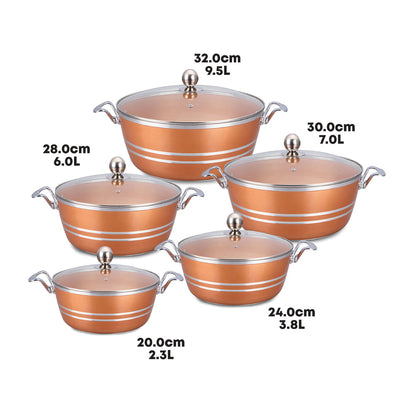 SQ Professional Mianra Die-Cast Stockpot Set 5pc