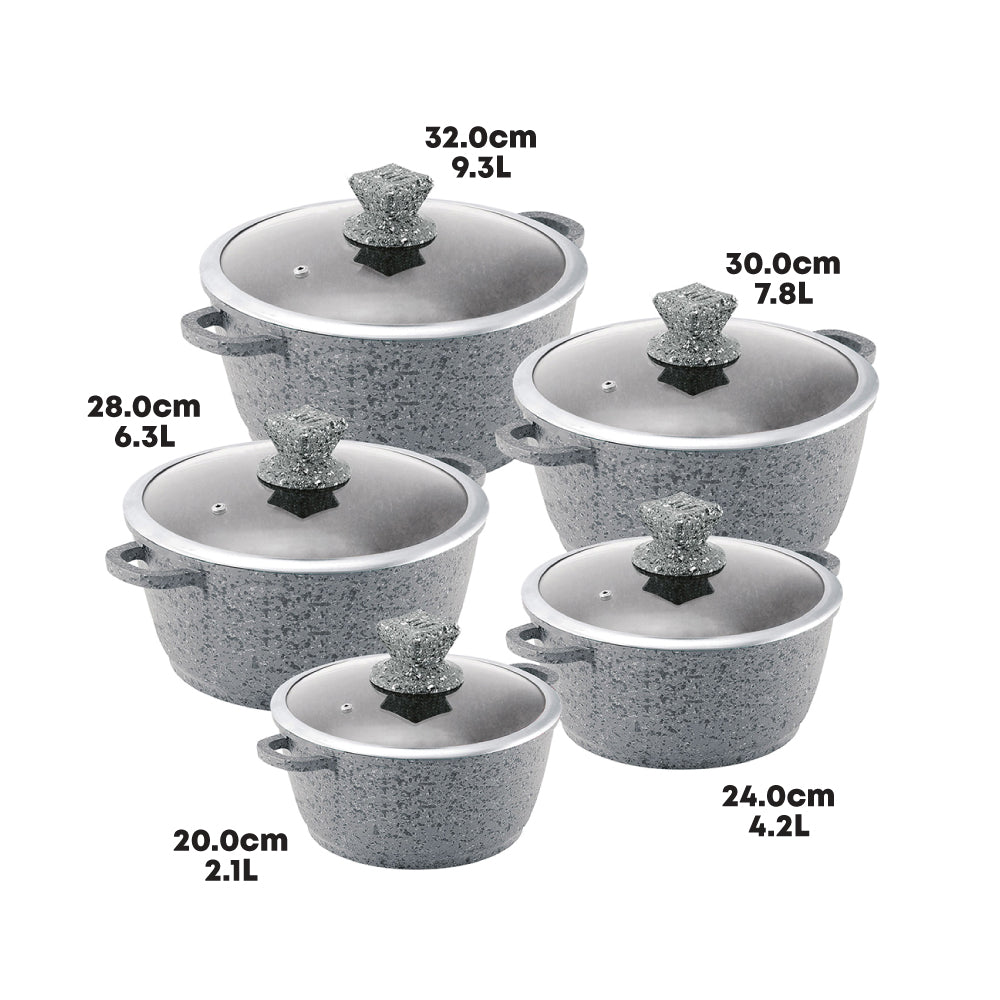 SQ Professional Nessa Granum Die-Cast Stockpot Set 5pc