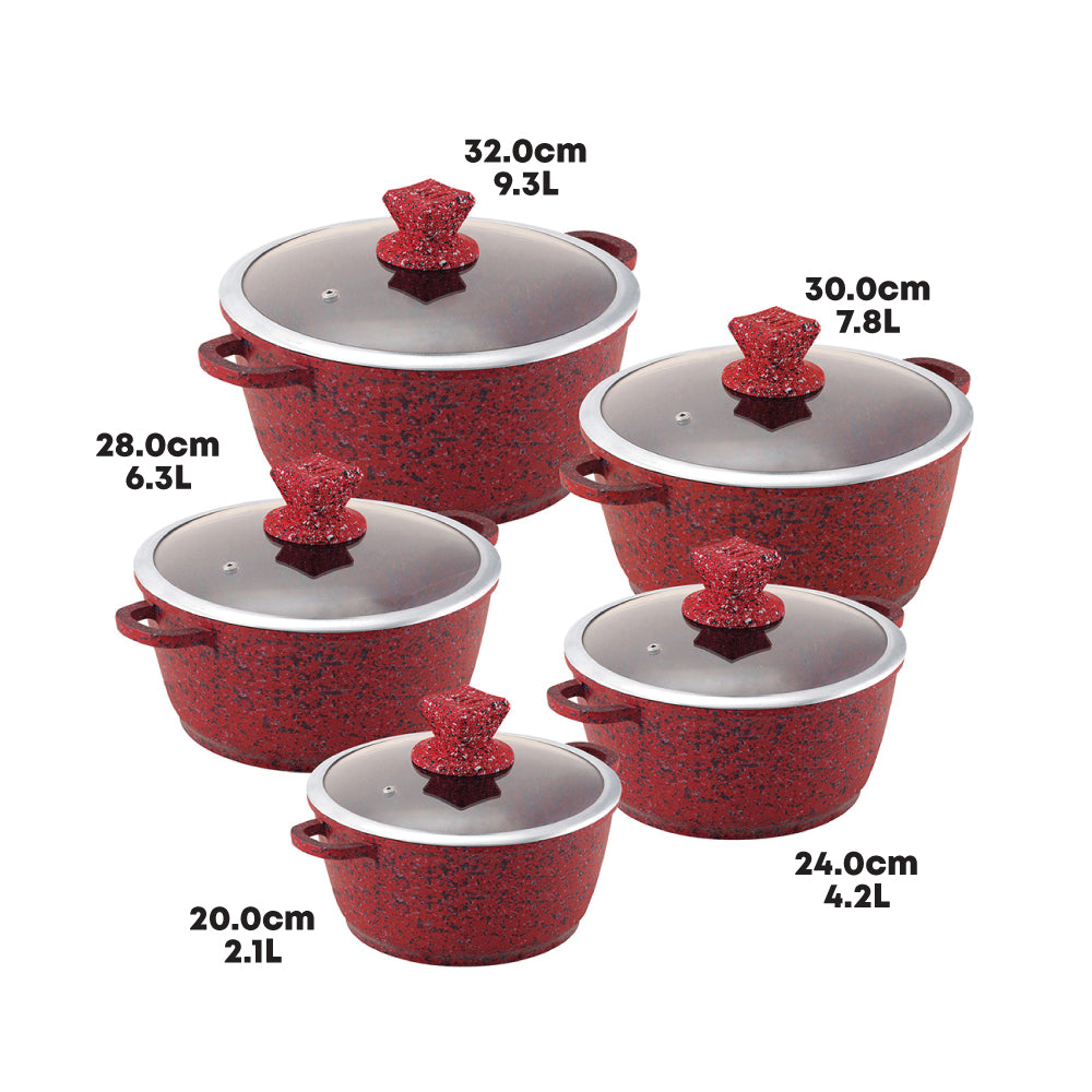 SQ Professional Nessa Granum Die-Cast Stockpot Set 5pc