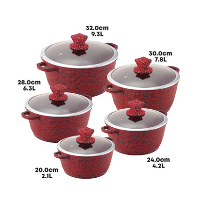 SQ Professional Nessa Granum Die-Cast Stockpot Set 5pc