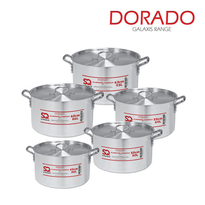 SQ Professional Galaxis Aluminium Casserole Set 5pc/ Dorado