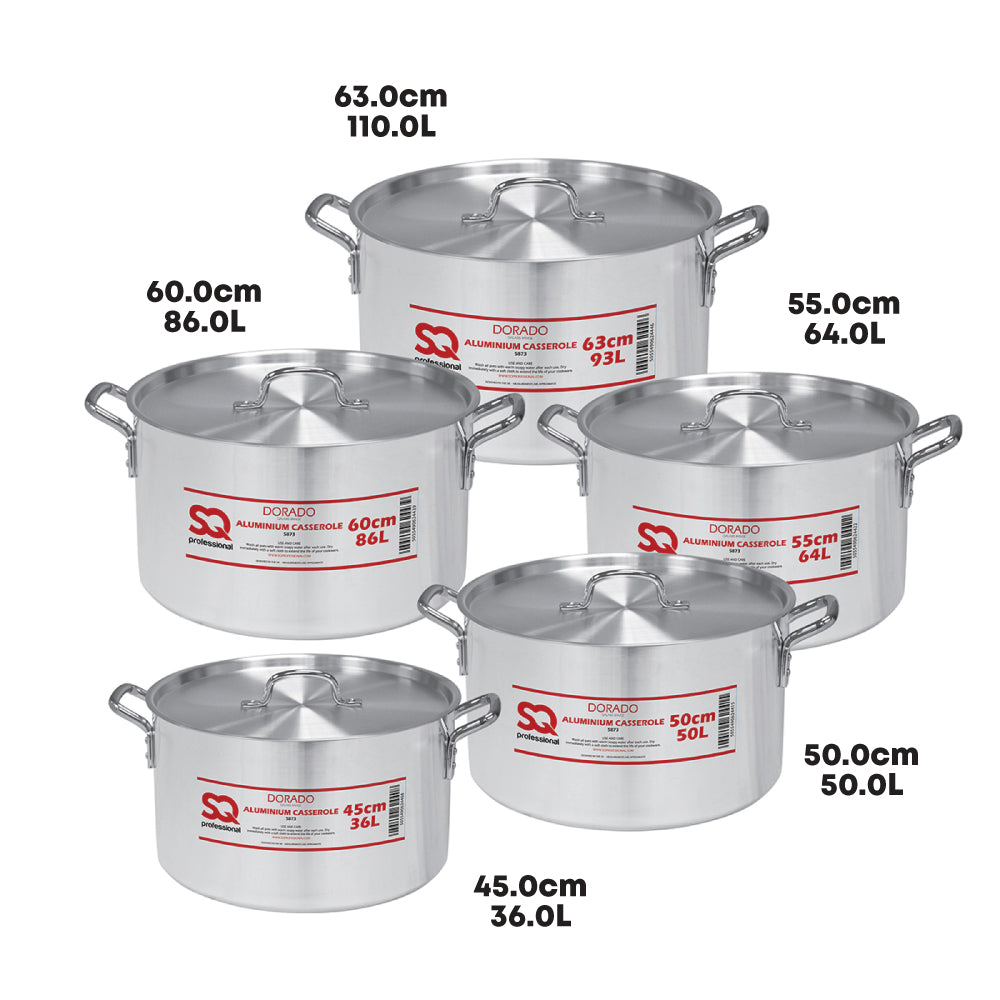SQ Professional Galaxis Aluminium Casserole Set 5pc/ Dorado