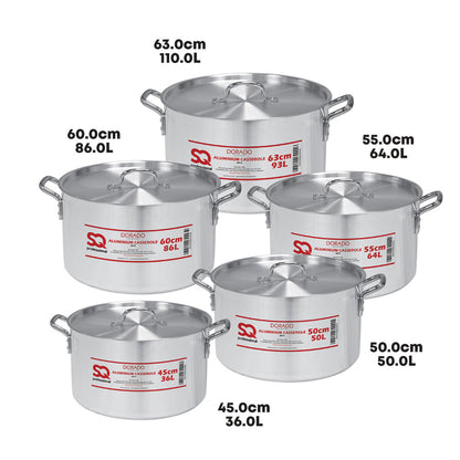 SQ Professional Galaxis Aluminium Casserole Set 5pc/ Dorado