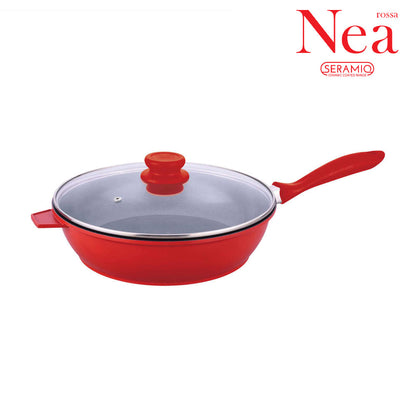 SQ Professional Nea Seramiq Die-Cast Saute Pan/ Red