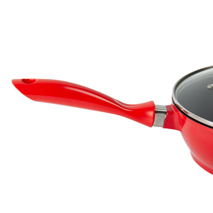 SQ Professional Nea Seramiq Die-Cast Saute Pan/ Red