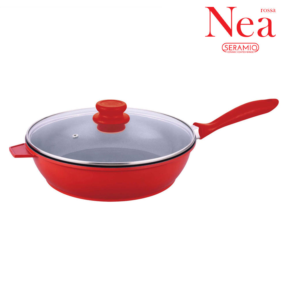 SQ Professional Nea Seramiq Die-Cast Saute Pan/ Red