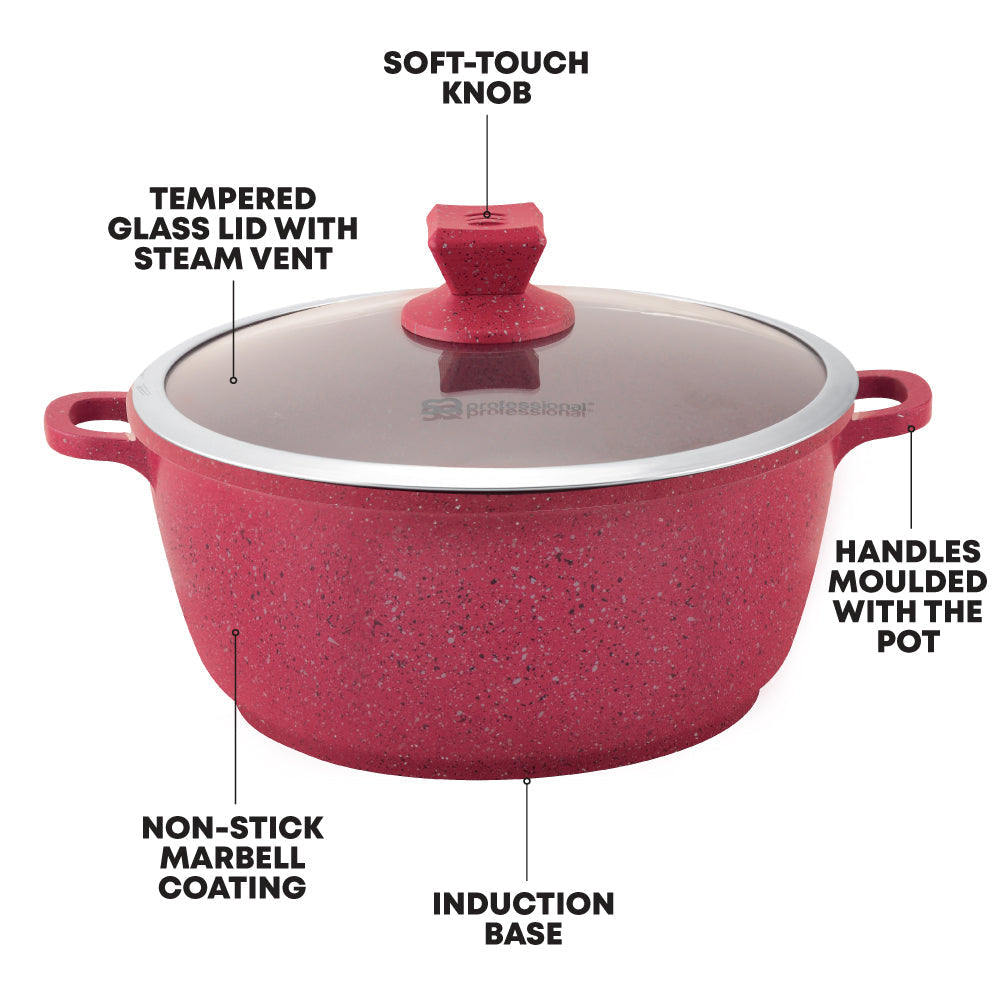 SQ Professional Nea Marbell Die-Cast Stockpot Set 5pc