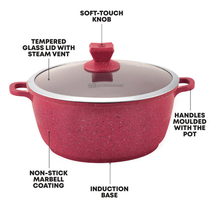 SQ Professional Nea Marbell Die-Cast Stockpot Set 5pc