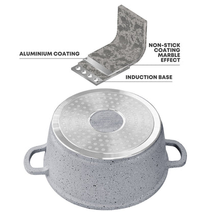 SQ Professional Nea Marbell Die-Cast Stockpot Set 5pc