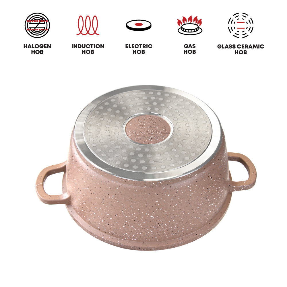 SQ Professional Nea Marbell Die-Cast Stockpot Set 5pc