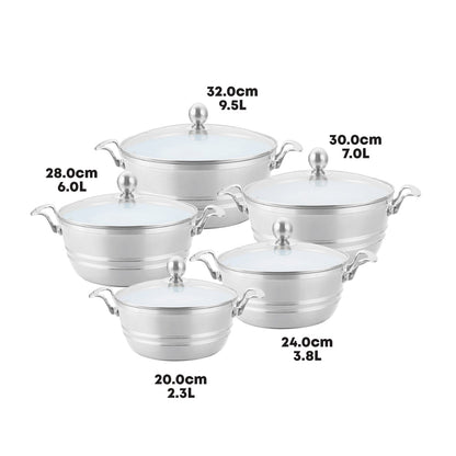 SQ Professional Mianra Die-Cast Stockpot Set 5pc