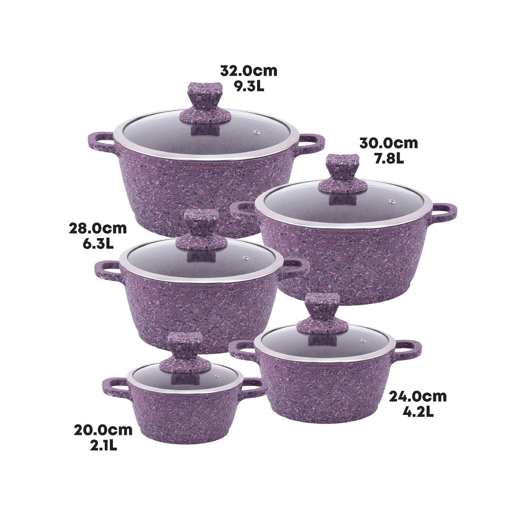 SQ Professional Nessa Granum Die-Cast Stockpot Set 5pc