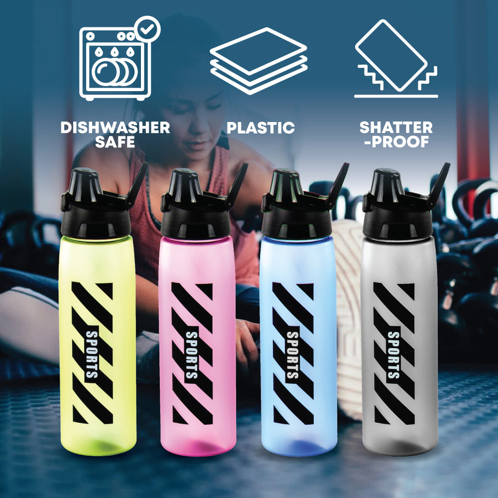 Durane 700ml Plastic Sports Bottle with Sprung Lid