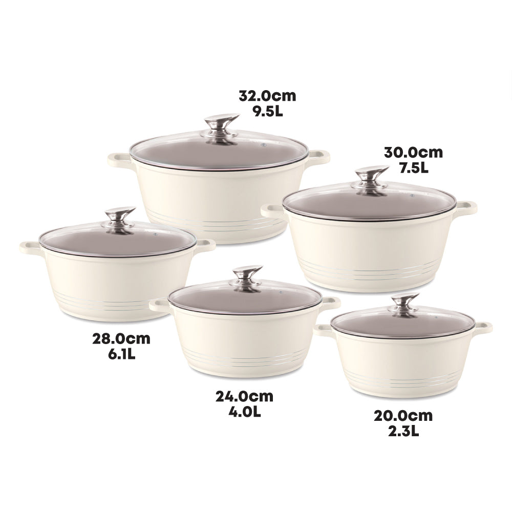 Durane Die-Cast Stockpot Set 5pc